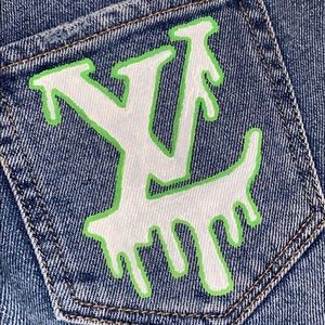 Louis Vuitton painted jeans!